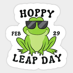 Funny Frog Lover Hoppy Leap Day February 29 Kids Adults Sticker